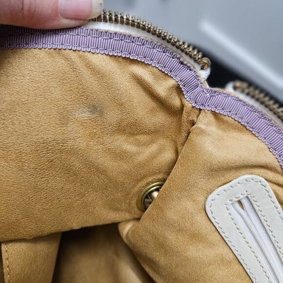 Jimmy Choo White Clutch with Gold Accents - Picture 12 of 16